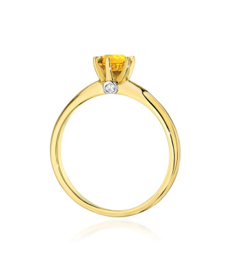 14k gold ring with citrine certificate
