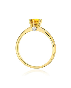 14k gold ring with citrine certificate