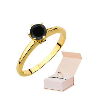 Black diamond ring 14k certificate