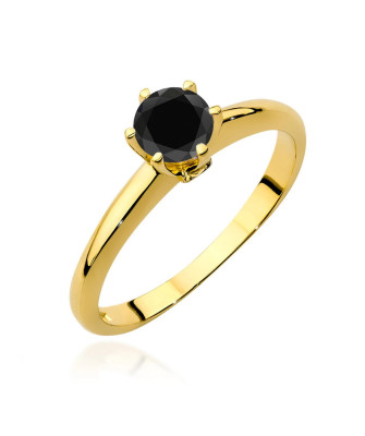 Black diamond ring 14k certificate