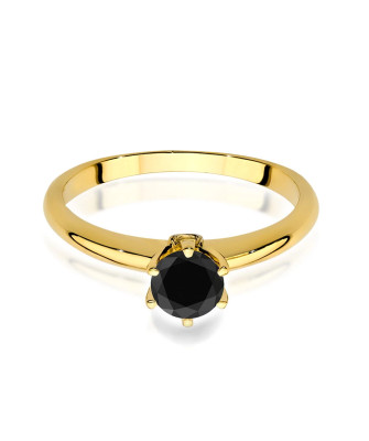 Black diamond ring 14k certificate