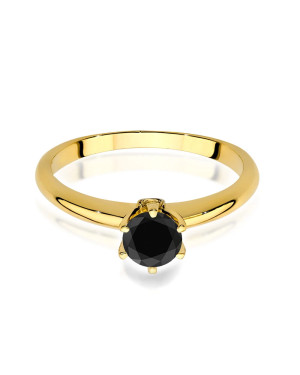Black diamond ring 14k certificate