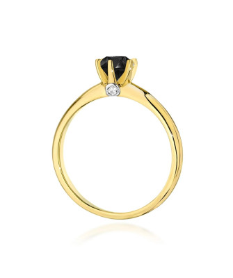 Black diamond ring 14k certificate