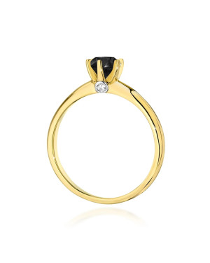 Black diamond ring 14k certificate
