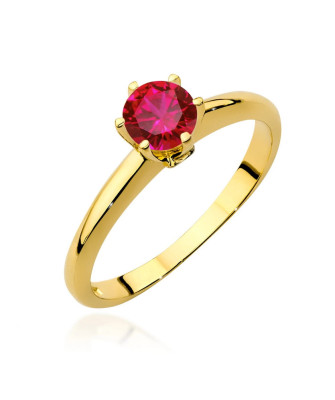 14k gold ring with ruby certificate