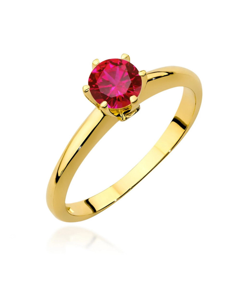 14k gold ring with ruby certificate