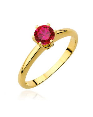 14k gold ring with ruby certificate