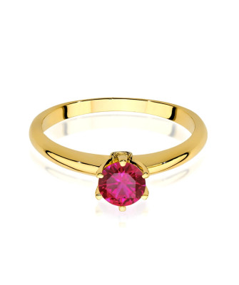 14k gold ring with ruby certificate