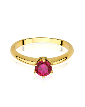 14k gold ring with ruby certificate