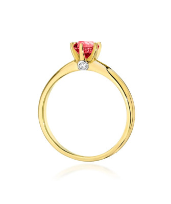14k gold ring with ruby certificate