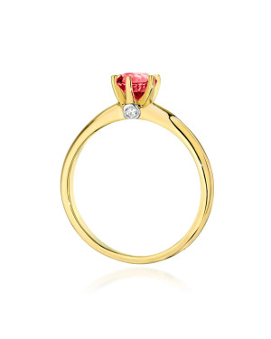 14k gold ring with ruby certificate