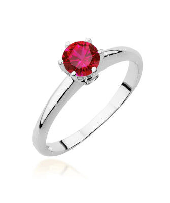 Gold ring with ruby white gold