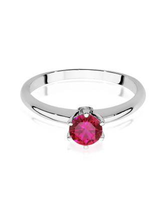 Gold ring with ruby white gold