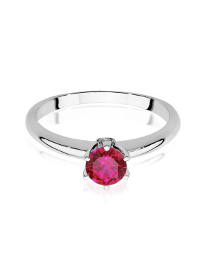 Gold ring with ruby white gold
