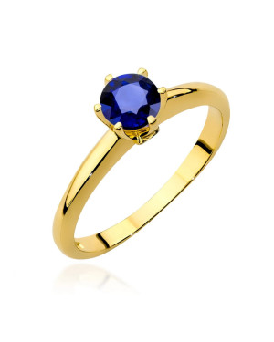 Gold ring with sapphire 14k certificate