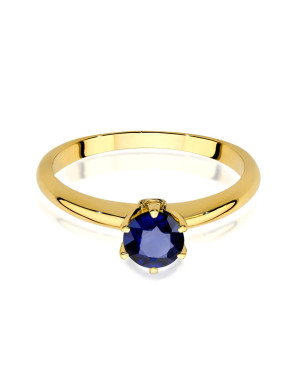 Gold ring with sapphire 14k certificate