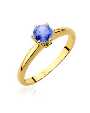 Gold ring with tanzanite 14k certificate