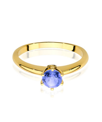 Gold ring with tanzanite 14k certificate