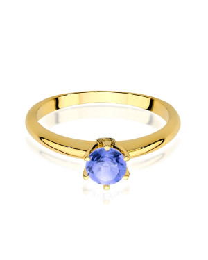 Gold ring with tanzanite 14k certificate