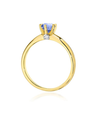 Gold ring with tanzanite 14k certificate