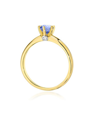 Gold ring with tanzanite 14k certificate