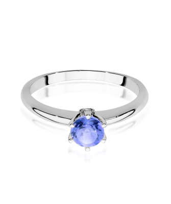 14k White Gold Ring Tanzanite Certificate