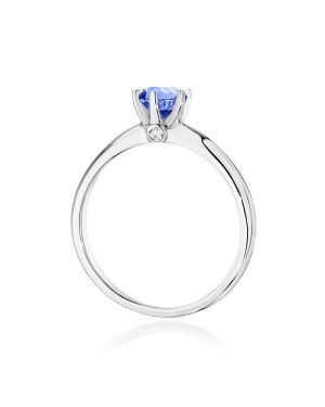 14k White Gold Ring Tanzanite Certificate