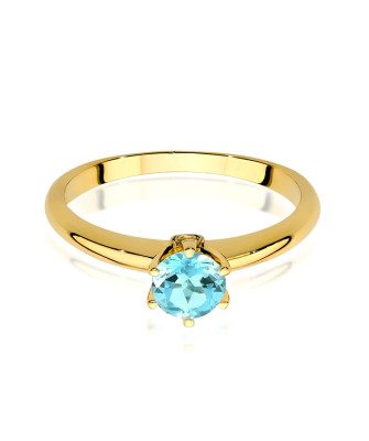 14k gold ring with topaz certificate