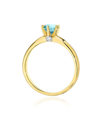14k gold ring with topaz certificate
