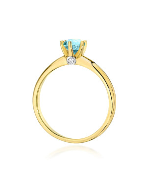 14k gold ring with topaz certificate