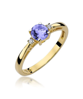 Tanzanite ring diamonds gold 14k