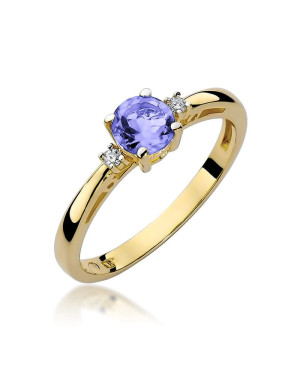 Tanzanite ring diamonds gold 14k