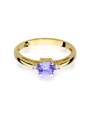 Tanzanite ring diamonds gold 14k