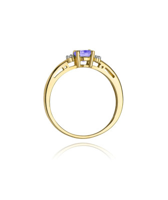 Tanzanite ring diamonds gold 14k