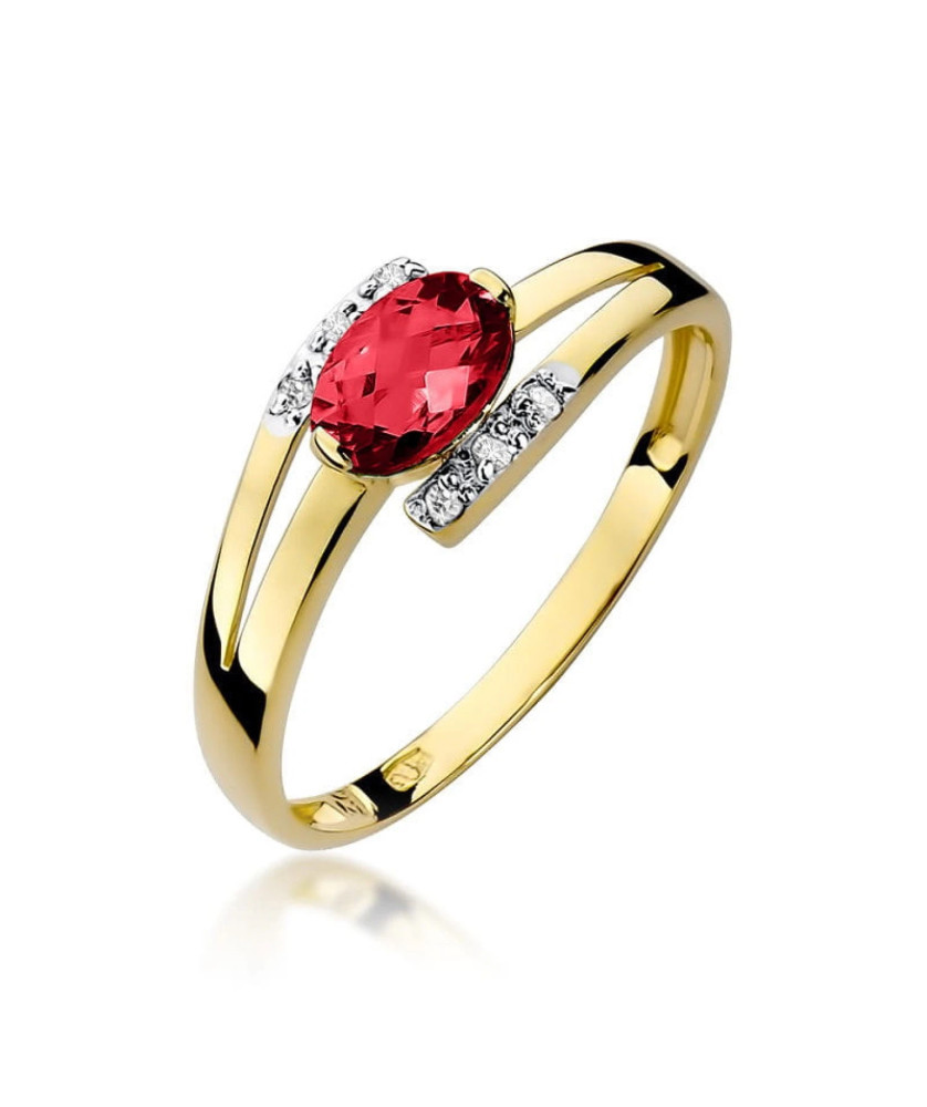 14k Gold Ruby & Diamond Ring 0.60ct