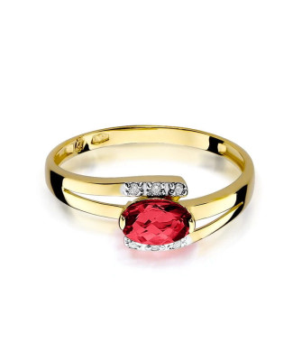 14k Gold Ruby & Diamond Ring 0.60ct
