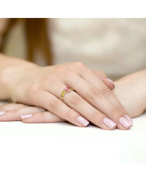 14k Gold Ruby & Diamond Ring 0.60ct