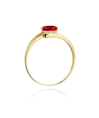 14k Gold Ruby & Diamond Ring 0.60ct