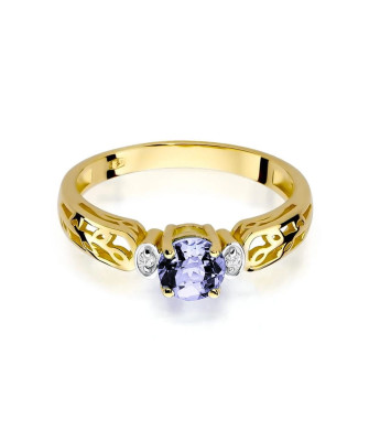 Tanzanite diamond ring 14k gold
