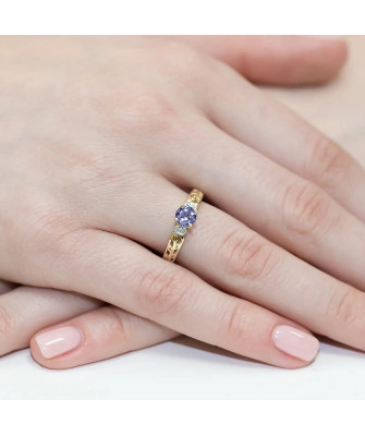 Tanzanite diamond ring 14k gold