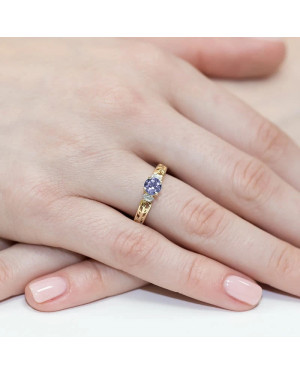 Tanzanite diamond ring 14k gold