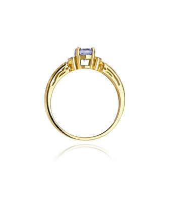 Tanzanite diamond ring 14k gold