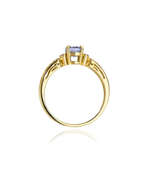 Tanzanite diamond ring 14k gold