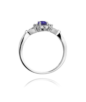 Tanzanite and diamond ring white gold
