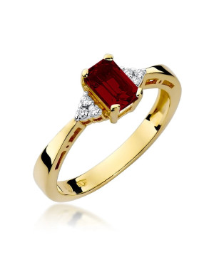 Garnet gold ring 14k certificate