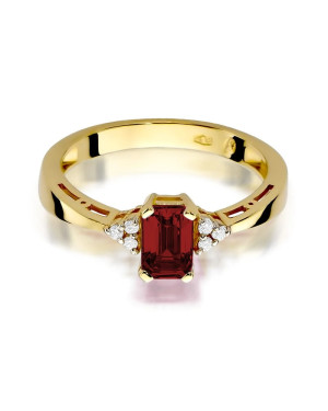 Garnet gold ring 14k certificate