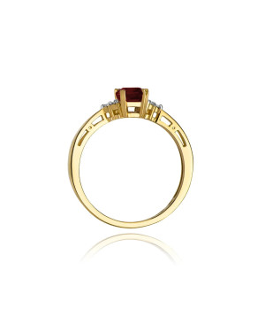 Garnet gold ring 14k certificate