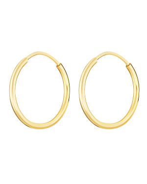 Gold hoop earrings 5.5 cm 14k