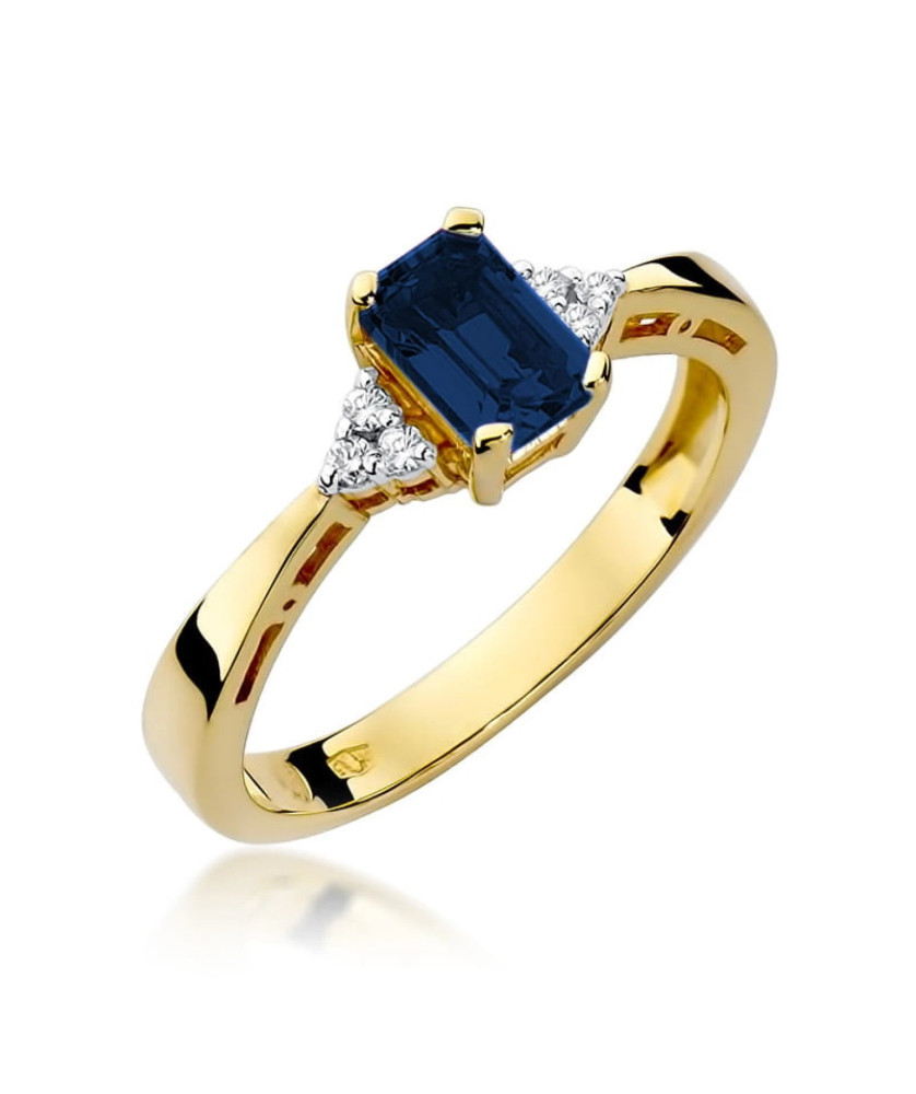 Sapphire gold ring 14k certificate
