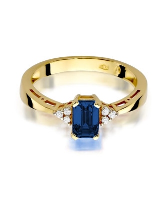 Sapphire gold ring 14k certificate